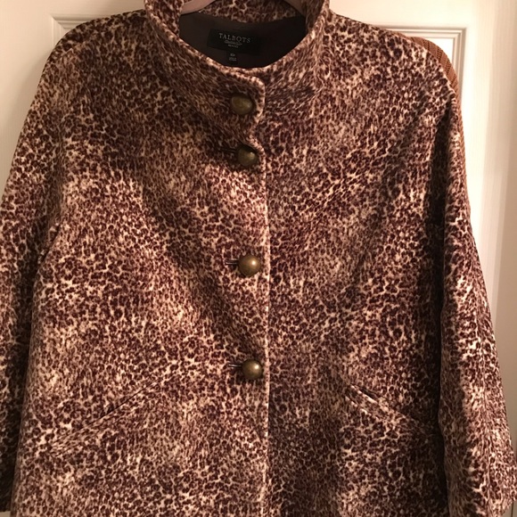 Petite Talbots Animal Print Topper - Picture 2 of 4